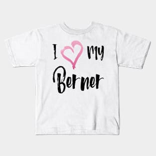 Copy of I Heart My Bernese Mountain Dog! Especially for Berner Dog Lovers! Kids T-Shirt